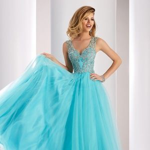 Authentic NEW Clarisse 3019 Turquoise Prom Gown